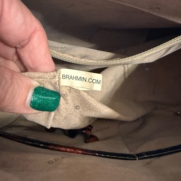 Brahmin’s Duxbury Satchel Contour Melbourne Large Handbag Shoulder Strap EUC - Picture 16 of 16